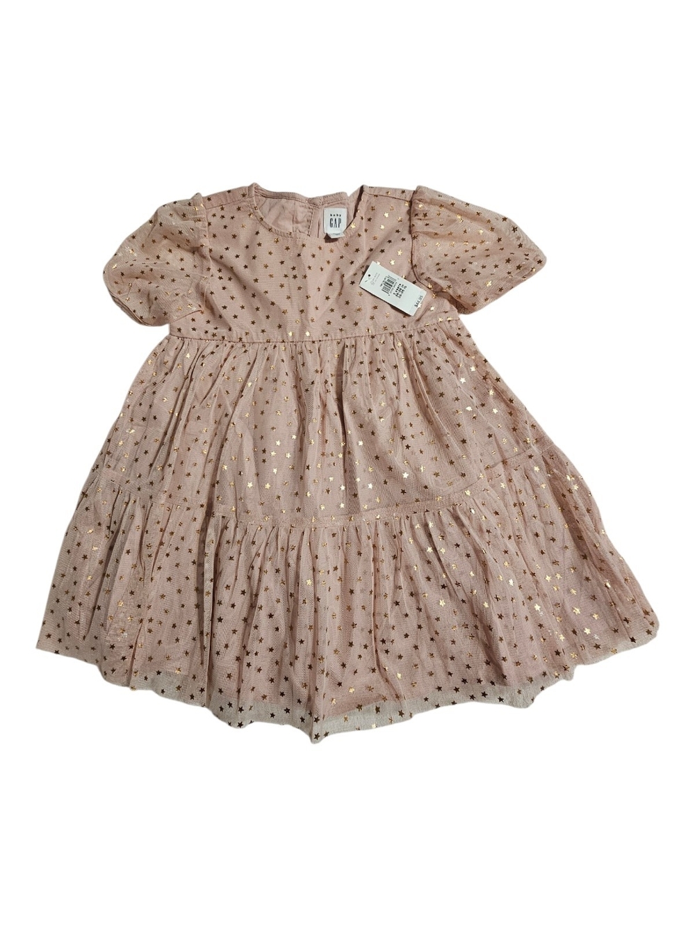 Gap Kids Pink Gold Star Tulle Dress
